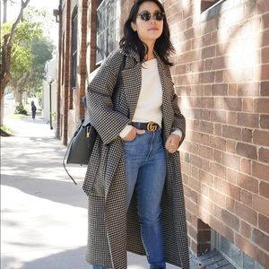 NWOT Nanushka Alamo Houndstooth Coat XS